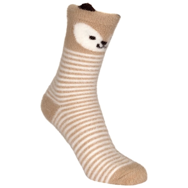 Trespass Barn/Barn Cosy Animal Face Socks 9 UK Barn-12 UK Barn Beige 9 UK Child-12 UK Child