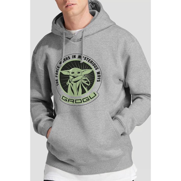 Star Wars: The Mandalorian Herr Mystiska Vägar Grogu Hoodie S Sport Heather S