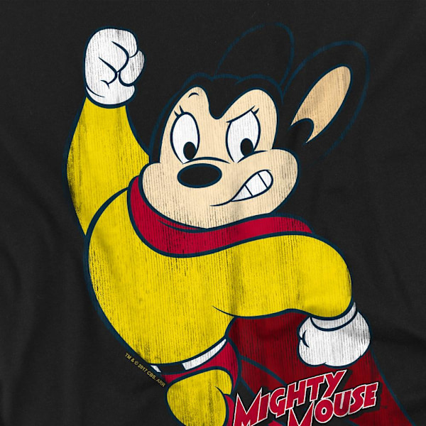 Mighty Mouse Unisex Vuxen Klassisk Hero T-Shirt M Svart Black M
