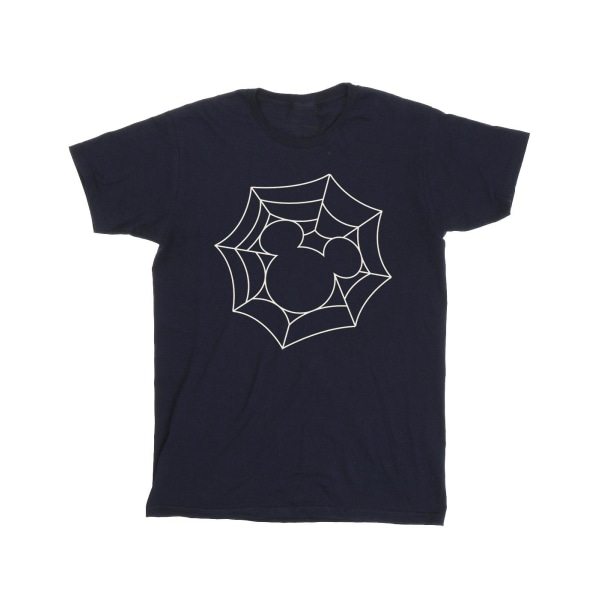 Disney Boys Musse Pigg Spider Web T-shirt 7-8 år Marinblå Navy Blue 7-8 Years