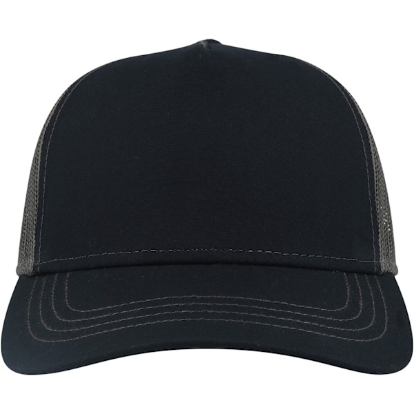 Atlantis Unisex Adult Rapper 5 Panel Canvas Recycled Trucker Ca Navy/Dark Grey One Size