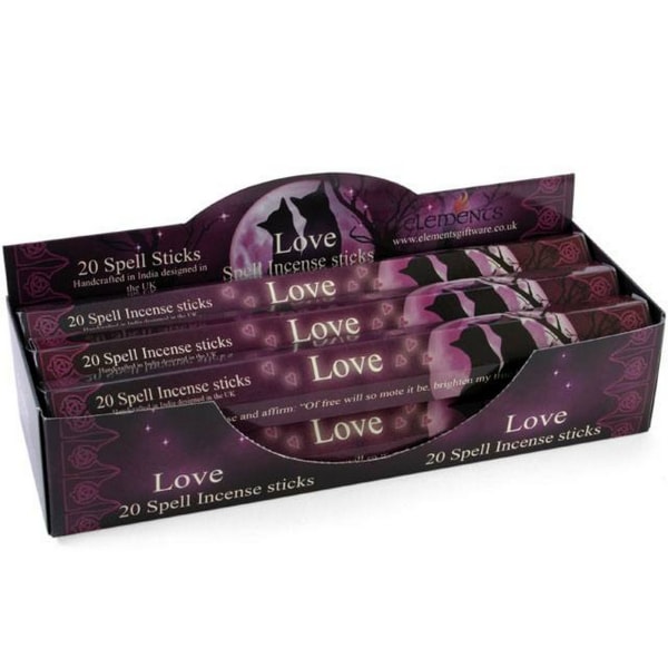 Elements Love Spell rökelsepinnar (låda med 6 förpackningar) En one size Pu Purple One Size