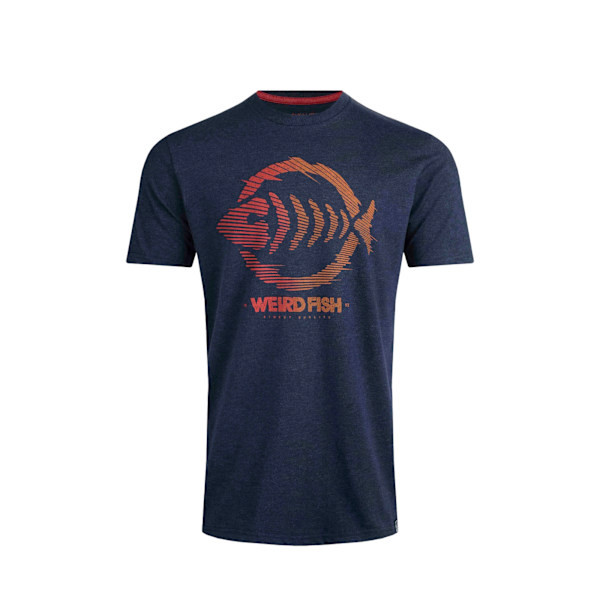 Weird Fish Velocity Grafisk Tryckt Ekologisk T-shirt för Herrar 4XL Dark Blue 4XL