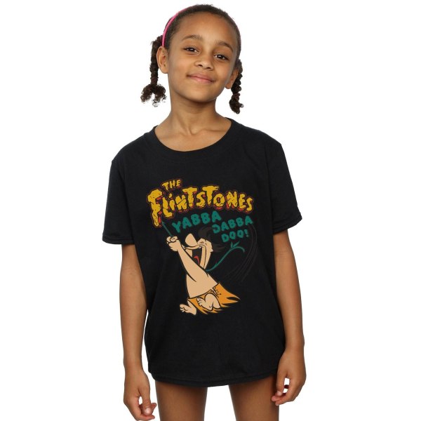 The Flintstones Girls Fred Yabba Dabba Doo Bomull T-shirt 12-13 Black 12-13 Years