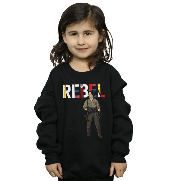 Star Wars Girls The Rise Of Skywalker Rebel Rose Sweatshirt 5-6 Black 5-6 Years