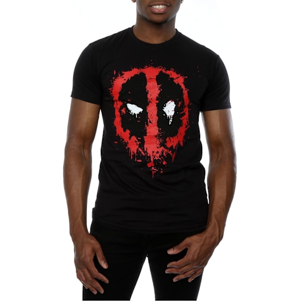 Deadpool herr Splat Face bomull T-shirt 3XL svart Black 3XL