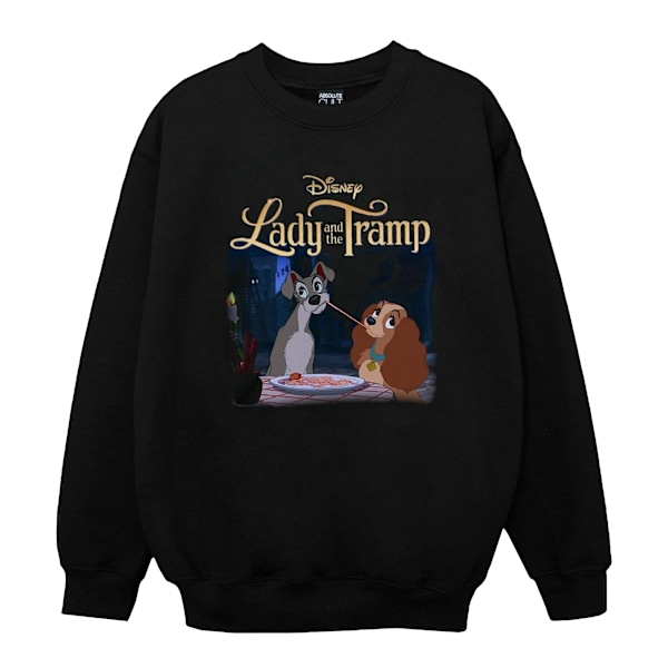 Disney Girls Lady And The Tramp Homage Sweatshirt 7-8 År Svart Black 7-8 Years