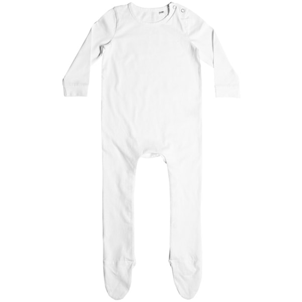 Larkwood Babies Ekologisk Pyjamas 0-3 Månader Vit White 0-3 Months