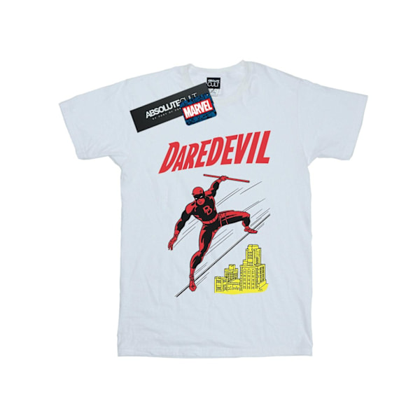 Marvel Womens/Ladies Daredevil Rooftop Bomull Boyfriend T-Shirt White 3XL