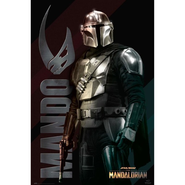 Star Wars: The Mandalorian Mando Poster 61cm x 91cm Svart/Silve Black/Silver 61cm x 91cm