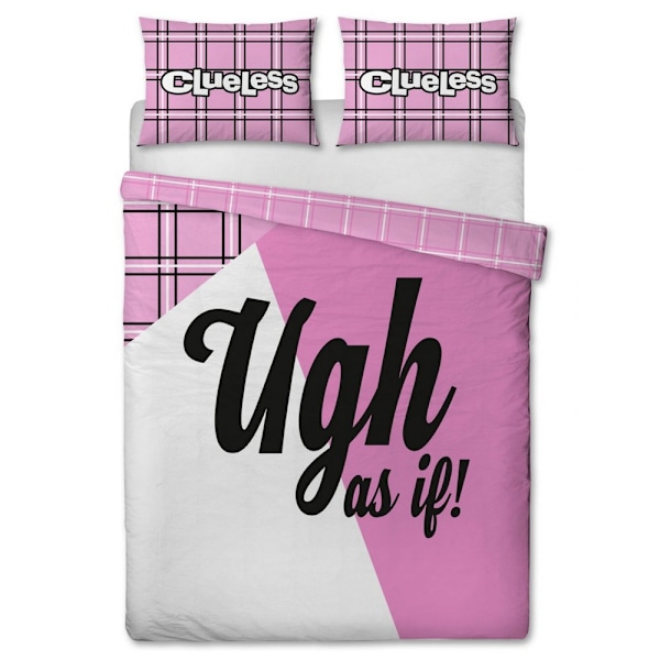 Clueless Ugh As If! Icon Påslakan Set Singel Rosa/Vit Pink/White Single