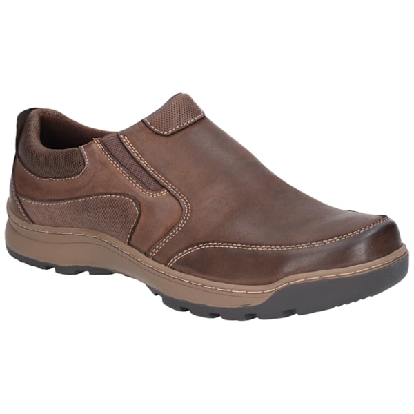 Hush Puppies herr Jasper Slip On läderskor 8 UK brun Brown 8 UK