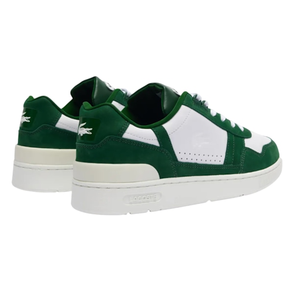 Lacoste T-Clip Lädersneakers för Herrar 7.5 UK Vit/Grön White/Green 7.5 UK
