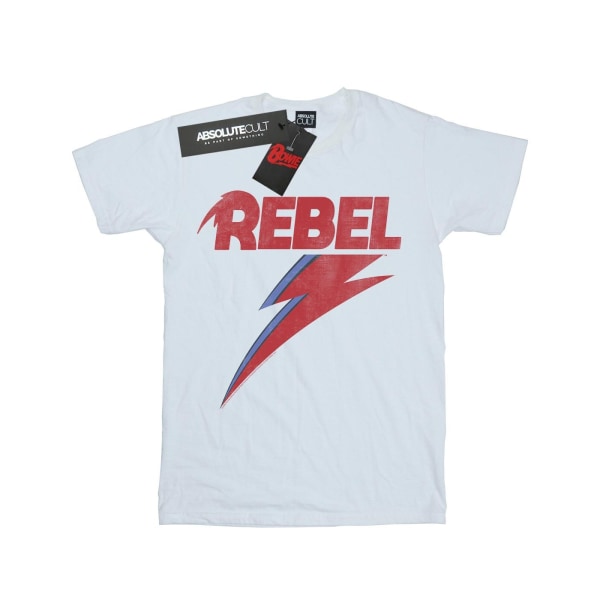 David Bowie Men Distressed Rebel T-Shirt 3XL Vit White 3XL