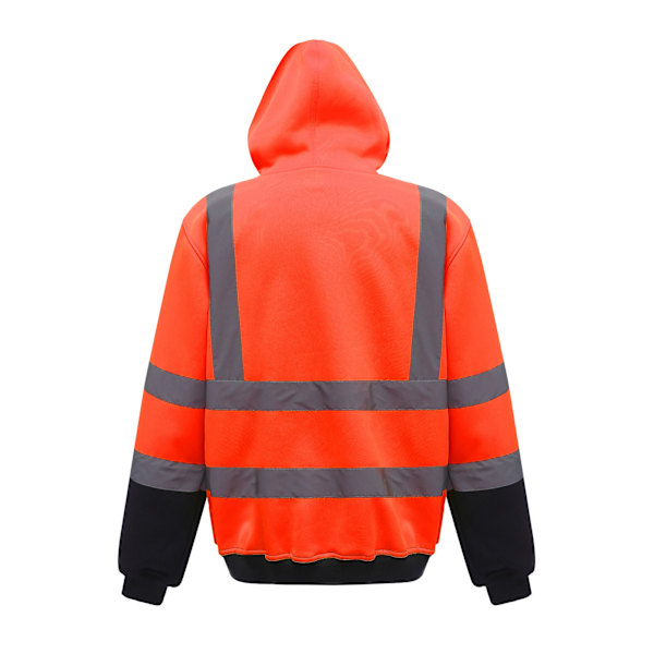 Yoko Hi-Vis Pullover Hoodie för män 3XL Orange/Navy Orange/Navy 3XL