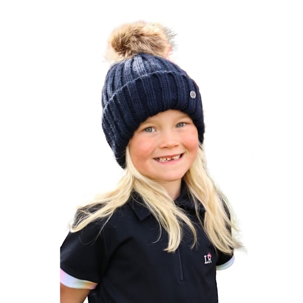 Little Rider Barn/Barn Sheila Bobble Hat En Storlek Marinblå Navy One Size