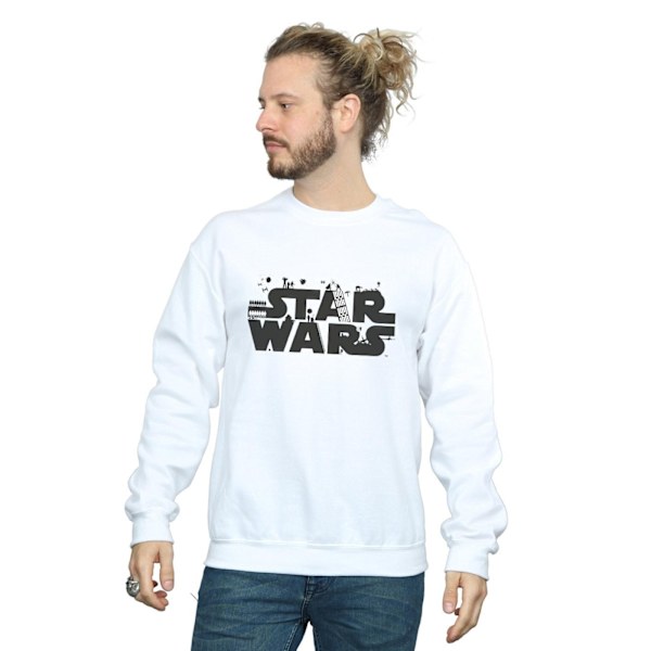 Star Wars Minimalistisk Logotyp Sweatshirt M Vit White M