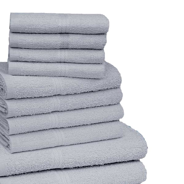 K Collection Handduksset i egyptisk bomull (10-pack) One Size Grå Grey One Size