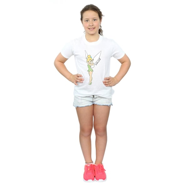 Tinkerbell Girls Classic Bomull T-shirt 9-11 År Vit White 9-11 Years