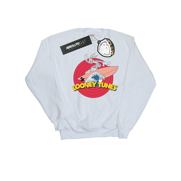 Looney Tunes Dam/Damer Bugs Bunny Surfing Sweatshirt S Vit White S