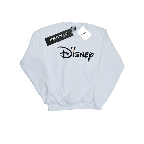 Disney Herr Mickey Mouse Logotyp Huvud Sweatshirt S Vit White S