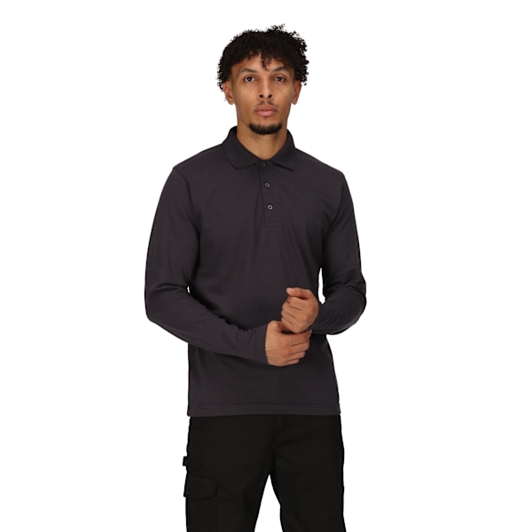 Regatta Professional Långärmad Pikétröja för Män 4XL Seal Grey Seal Grey 4XL