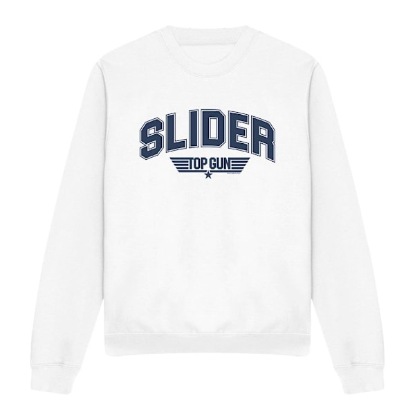 Top Gun Unisex Vuxen Slider Varsity Sweatshirt XL Vit White XL