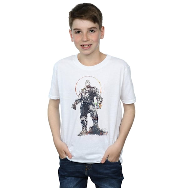 Marvel Boys Avengers Infinity War Thanos Sketch T-Shirt 5-6 år White 5-6 Years