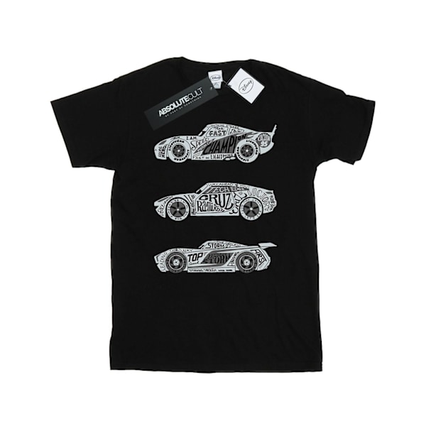 Disney Cars Text Racers T-shirt M Svart Black M