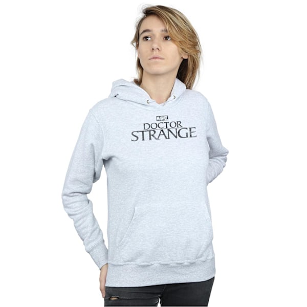 Marvel Dam/Kvinnor Doctor Strange Logotyp Hoodie XL Heather Grey Heather Grey XL