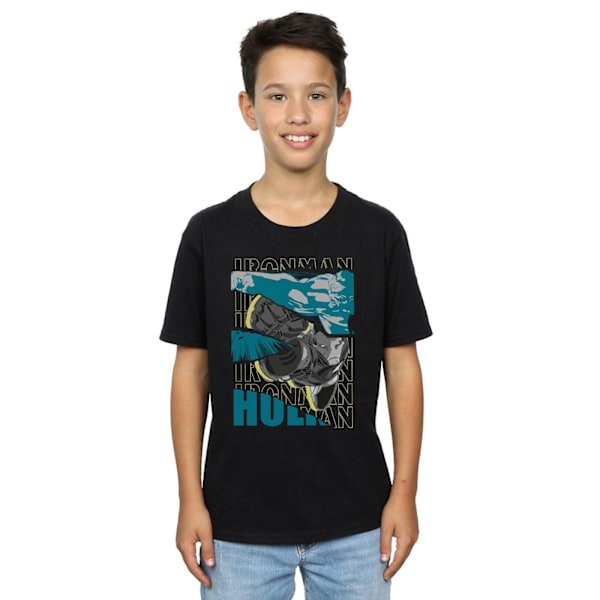 Marvel Boys Avengers Iron Man och Hulk Collage T-shirt 5-6 år Black 5-6 Years