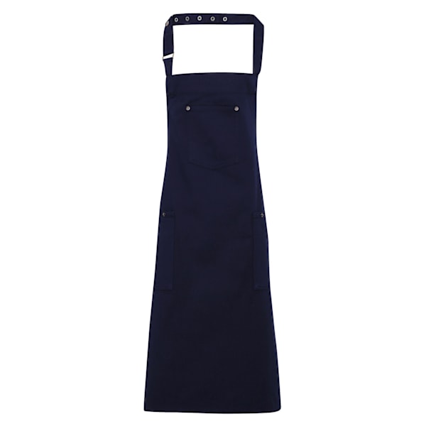Premier Unisex Chino Bomulls Haklappsförkläde En Storlek Marinblå Navy One Size