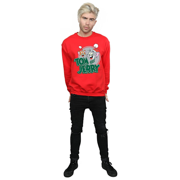 Tom And Jerry Julhälsning Sweatshirt XXL Röd Red XXL