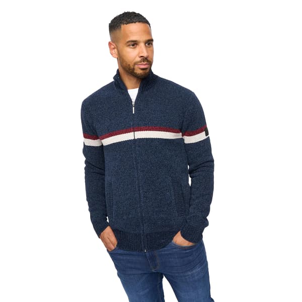 Bewley & Ritch Herr Stampton Chenille Tröja L Marinblå Navy L