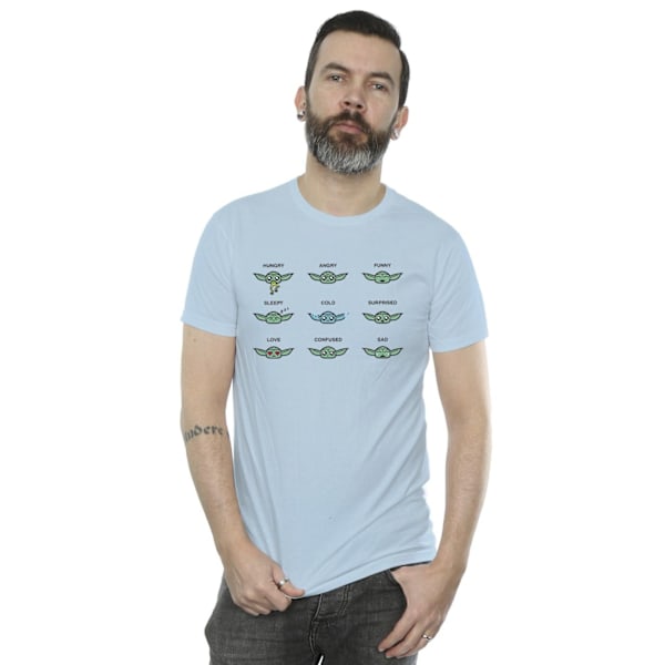 Star Wars Herr Mandalorian Grogu Mood T-shirt M Baby Blue Baby Blue M
