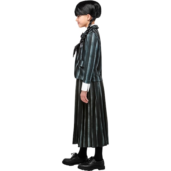 Onsdag flickor skoluniform kostym 9-10 år svart/vit Black/White 9-10 Years