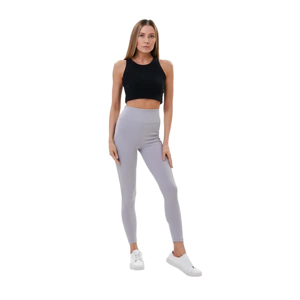Lookus Dam Zelal Ribbade Leggings L Grå Grey L