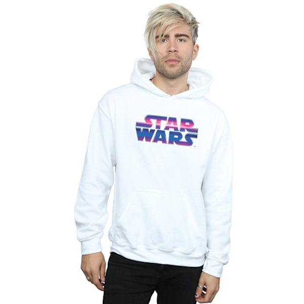 Star Wars Neon Logo Hoodie 3XL Vit White 3XL