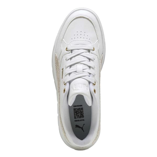 Puma Dam/Dam Karmen II Läderplatåskor 7 UK Vit White/Leopard 7 UK