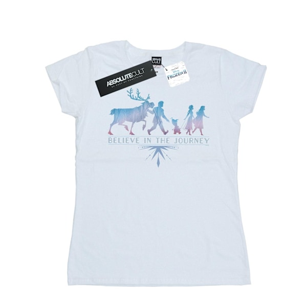 Disney Dam/Kvinnor Frozen 2 Believe In The Journey Silhouette White XXL