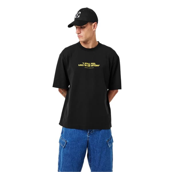 Off White Herr T-shirt \"Feel Like An Intern\" M Svart Black M