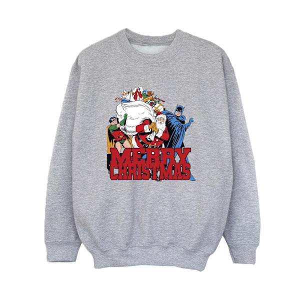 DC Comics Boys Batman Merry Christmas Comic Sweatshirt 12-13 år Sports Grey 12-13 Years