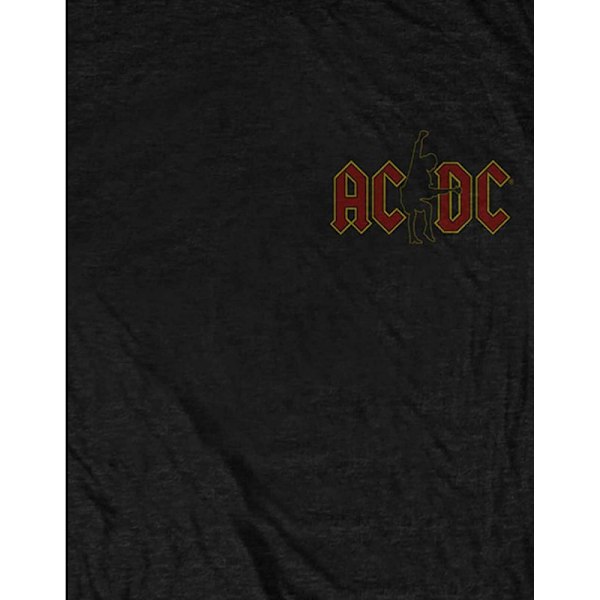 AC/DC Unisex Vuxen Hard As Rock Baktryck T-Shirt M Svart Black M