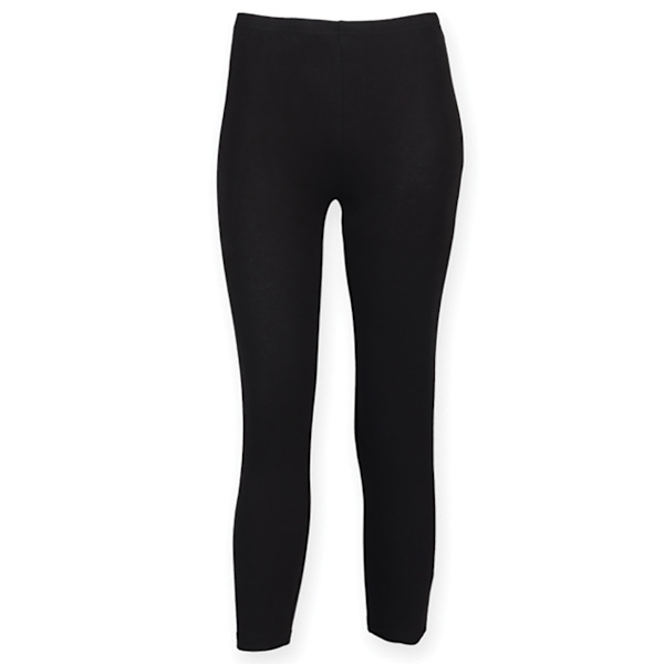 SF Dam/Dam 3/4 Träning / Fitness Sport Leggings XS Blac Black XS