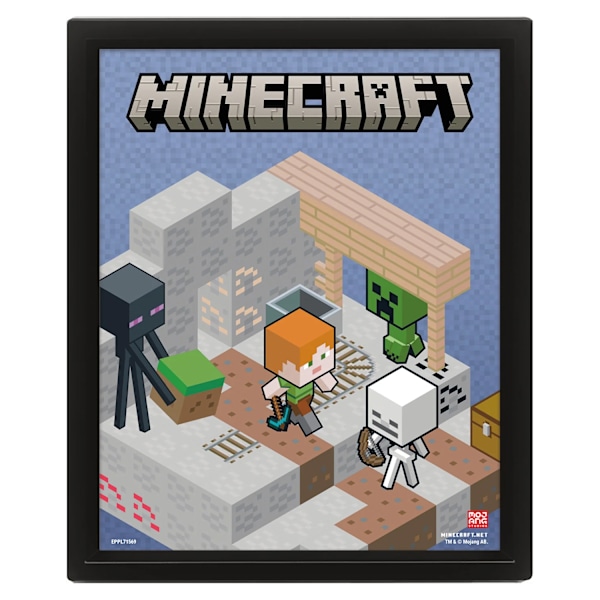 Minecraft Växlande Terräng Lentikulärt 3D-tryck One Size Multic Multicoloured One Size
