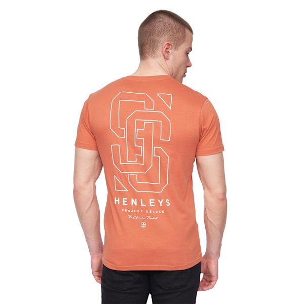 Henleys Mens Ninesix Logo T-Shirt M Tegelröd Brick Red M