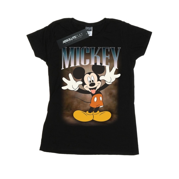 Disney T-shirt i bomull för damer/damer Musse Pigg Montage T-shirt Black M