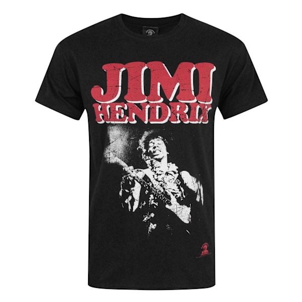 Jimi Hendrix Herr Block Logo T-Shirt S Svart Black S