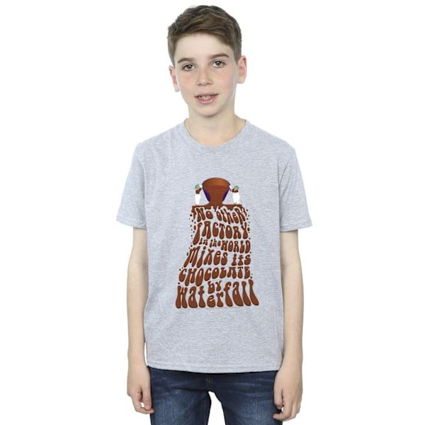 Willy Wonka Boys Chocolate Waterfall T-shirt 12-13 år Sport Sports Grey 12-13 Years