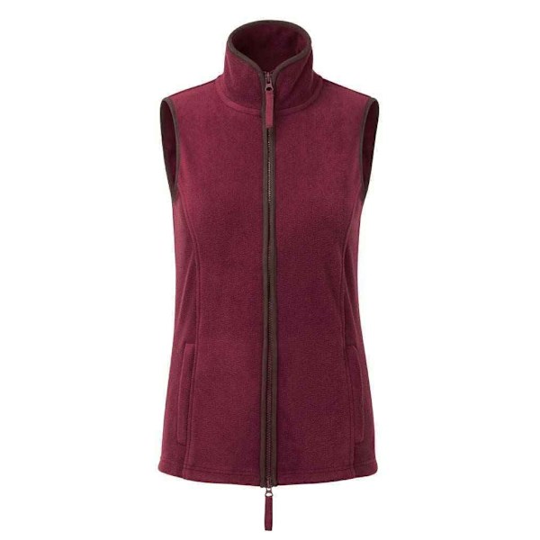 Premier Dam/Dam Artisan Fleece Gilet XL Bourgogne/Brun Burgundy/Brown XL